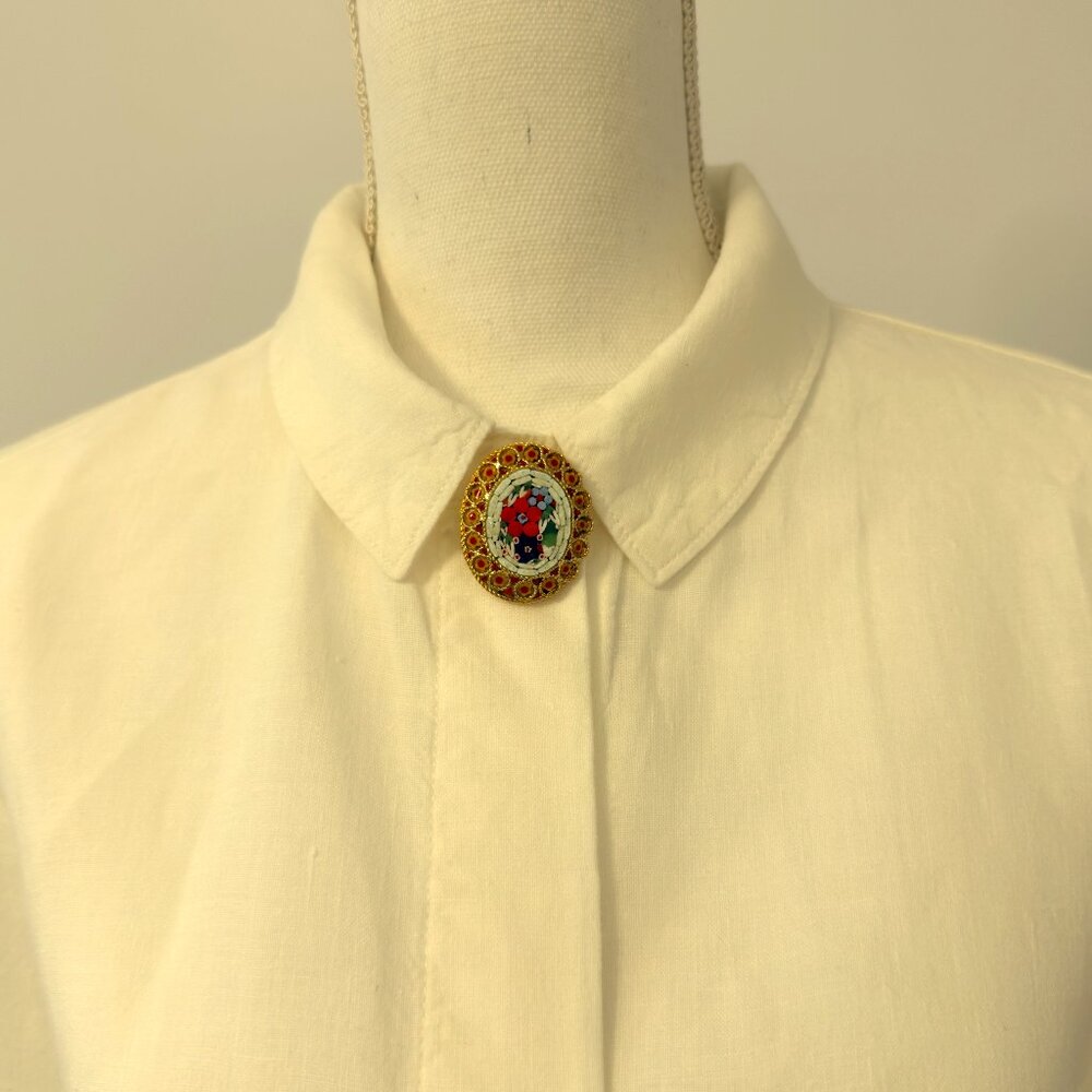 Cloth and Stone White Linen Tunic Size L